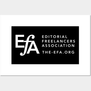 EFA full logo with url in white Posters and Art